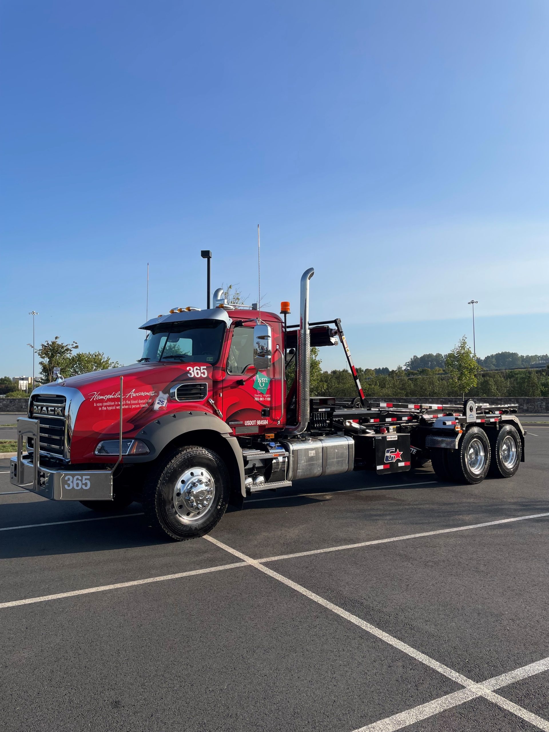 Hemophilia Awareness kmG cares truck side view